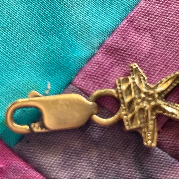 VINTAGE 14K YELLOW GOLD STARFISH, SHELL, AND SAND DOLLAR BRACELET 7” FINAL 🩷 - Picture 5 of 17